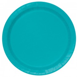 20 PIATTINI IN CARTA - TERRIFIC TEAL/ TURCHESE