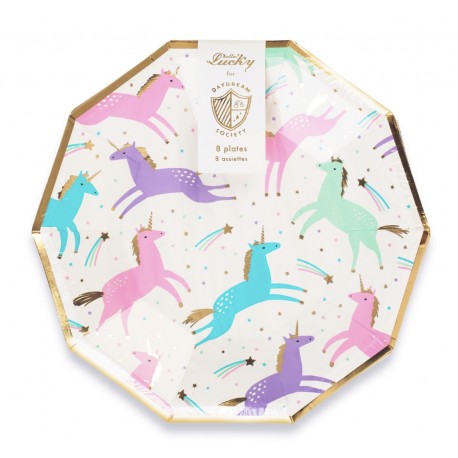 8 Piattini Unicorno Magico
