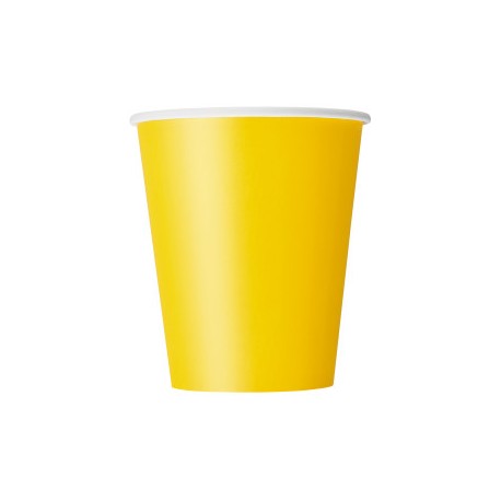 14 bicchieri di carta - giallo