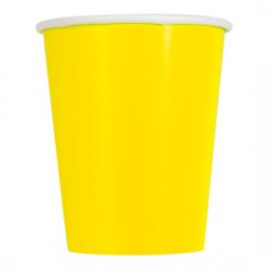 14 bicchieri di carta - giallo "babyshower"