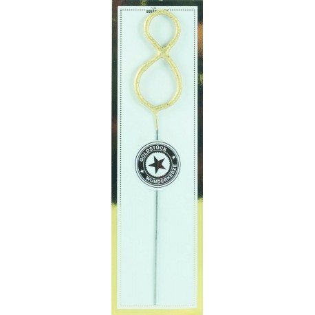 candela scintillante gold "8"