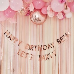 letter banner componibile glitter oro