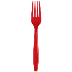 24 forchette plastica ROSSO