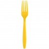 24 forchette plastica GIALLO
