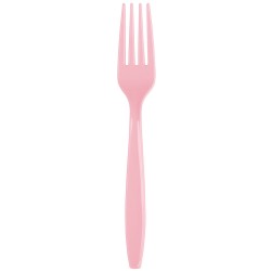 24 forchette plastica ROSA