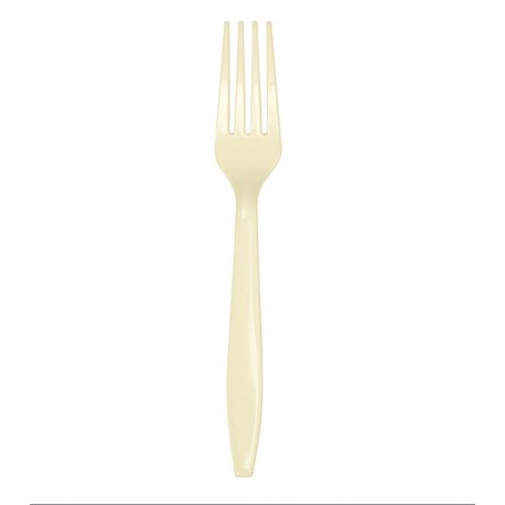 24 forchette plastica AVORIO