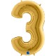 PALLONCINO NUMERO GIGANTE - ORO