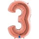 PALLONCINO NUMERO GIGANTE - ROSEGOLD