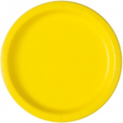 16 PIATTI IN CARTA - NEON YELLOW/GIALLO