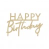 topper plexiglass HAPPY BIRTHAY oro