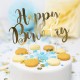topper  HAPPY BIRTHAY oro
