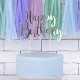 topper cartoncino HAPPY BIRTHAY argento