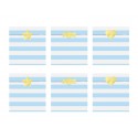 6 BUSTINE in carta RIGHE AZZURRE