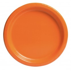 20 PIATTINI IN CARTA - PUMPKIN ORANGE/ ARANCIO