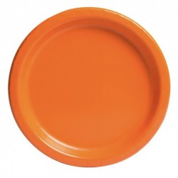 16 piatti in carta - arancio