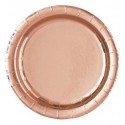8 PIATTI IN CARTA - ROSE GOLD METALLIZZATO