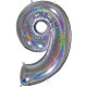 PALLONCINO NUMERO GIGANTE - ARGENTO GLITTER