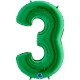 PALLONCINO NUMERO GIGANTE - VERDE