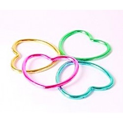 12 braccialetti cuore - 4 colori