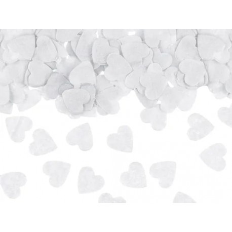CORIANDOLI DA TAVOLA A FORMA DI CUORE BIANCO 