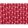10 CANNUCCE CARTA ROSSE A POIS BIANCHI