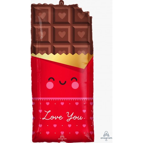 Palloncino TAVOLETTA CIOCCOLATO "LOVE YOU"