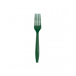 24 FORCHETTE IN PLASTICA -ESMERALD GREEN/ VERDE SCURO