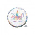 Palloncino TONDO UNICORNO OLOGRAFICO