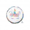 Palloncino TONDO UNICORNO OLOGRAFICO