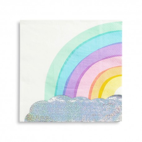 16 TOVAGLIOLI ARCOBALENO CON NUVOLE