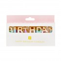 CANDELINE HAPPY BIRTHDAY ARCOBALENO PASTELLO