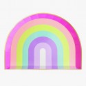 8 PIATTI ARCOBALENO NEON