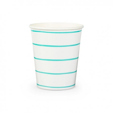 8 BICCHIERI A RIGHE MENTA