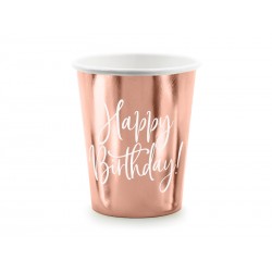 6 BICCHIERI "HAPPY BIRTHDAY" ROSE GOLD