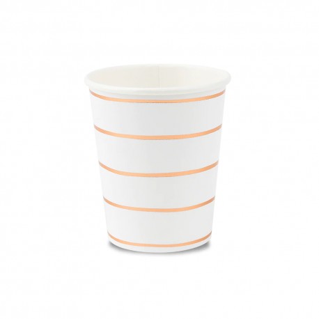 8 BICCHIERI RIGHE ROSE GOLD