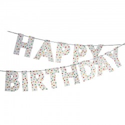 ghirlanda HAPPY BIRTHDAY a pois 