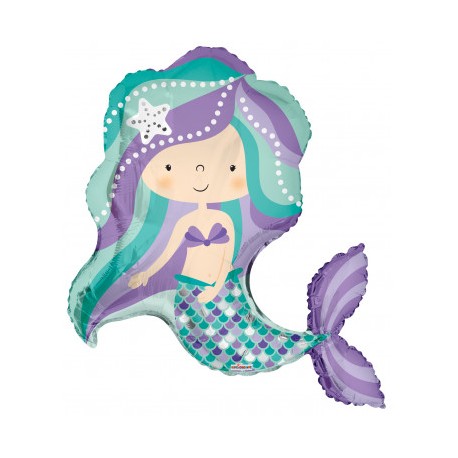 Palloncino SIRENA LILLA E MENTA