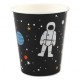 8 BICCHIERI SPAZIO E ASTRONAUTA