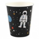 8 BICCHIERI SPAZIO E ASTRONAUTA