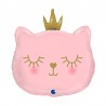Palloncino GATTO ROSA CON CORONA