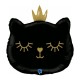 Palloncino GATTO NERO CON CORONA