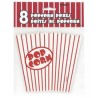 8 POPCORN BOXES RIGHE ROSSE