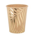 8 BICCHIERI KRAFT FOGLIE ORO