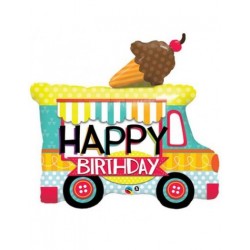 Palloncino CARRETTO DEI GELATI HAPPY BIRTHDAY