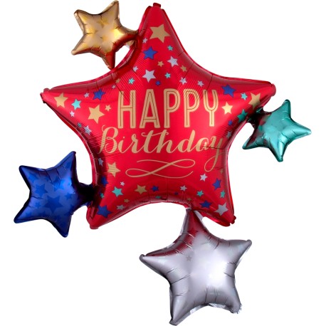 Palloncino STELLE HAPPY BIRTHDAY