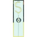 MINI CANDELA SCINTILLANTE GOLD "5"