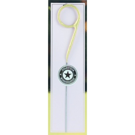 MINI CANDELA SCINTILLANTE GOLD "9"