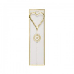 MINI CANDELA SCINTILLANTE GOLD CUORE