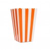 5 SCATOLINE POPCORN A RIGHE ARANCIONI