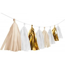 TASSEL GARLAND KRAFT/ORO/BIANCO